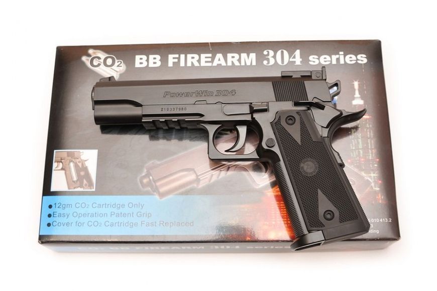 Пневматический пистолет Win Gun 304 + Подарок (4 шт СО2 + 250 шариков BB) 2440-1A фото