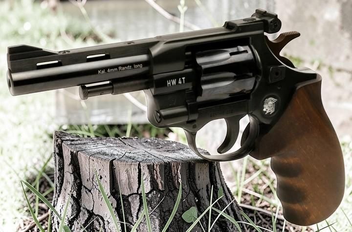 Револьвер Weihrauch Arminius HW4 4" Wooden grip + Dynamit Nobel 100шт 1004273-1A фото