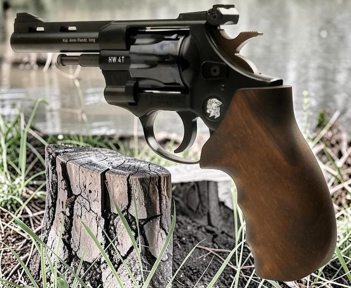 Револьвер Weihrauch Arminius HW4 4" Wooden grip + Dynamit Nobel 100шт 1004273-1A фото