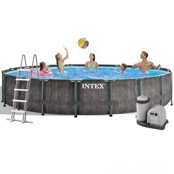 Каркасний басейн Intex 26744 (549x122 см) (5678 л/год, драбина, підстилка, тент) 26744 фото