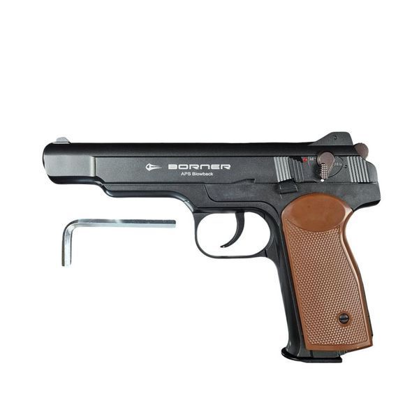 Пневматичний пістолет Borner APS (Стечкіна) Blowback 23935 фото