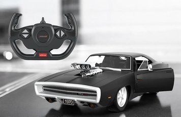 Радіокерована машина Dodge Charger R/T With Engine version (Rastar) Чорний Масштаб 1:16 4540035 фото