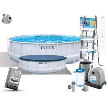 Каркасний басейн Intex 488 х 122 см (5 678 л/год, драбина, тент, підстилка), Intex 26746 26746 фото