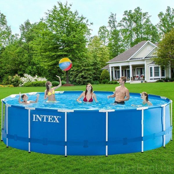 Каркасный бассейн Intex 28242, лестница,тент,подстилка,фильтр-насос 3785 л\ч, 457 х 122 см 28242 фото