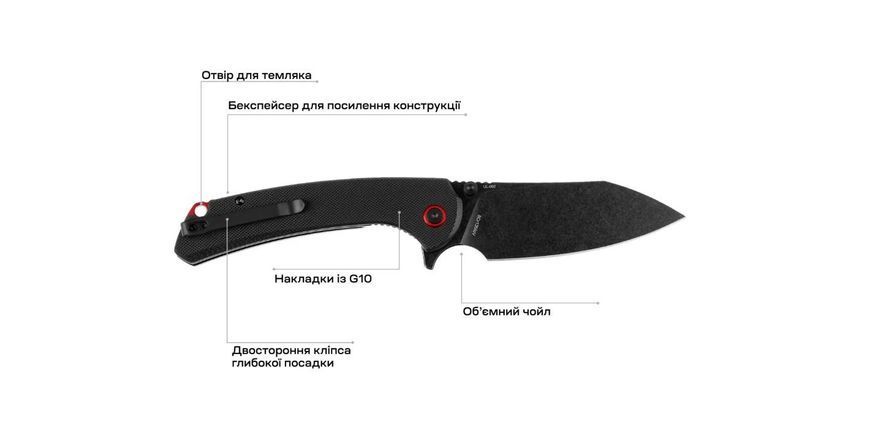 Ніж Skif Jock BSW чорний 17650353 фото