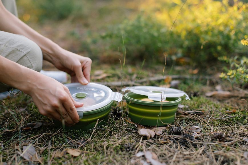 Контейнер Tribe Bowl Container 800 мл силиконовый T-FF-0046, olive T-FF-0046-olive фото