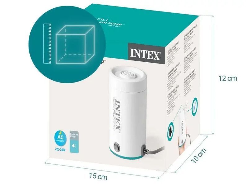 Електричний насос для надування від мережі (220-240 V, 400 л/хв), Intex 66646 66646 фото