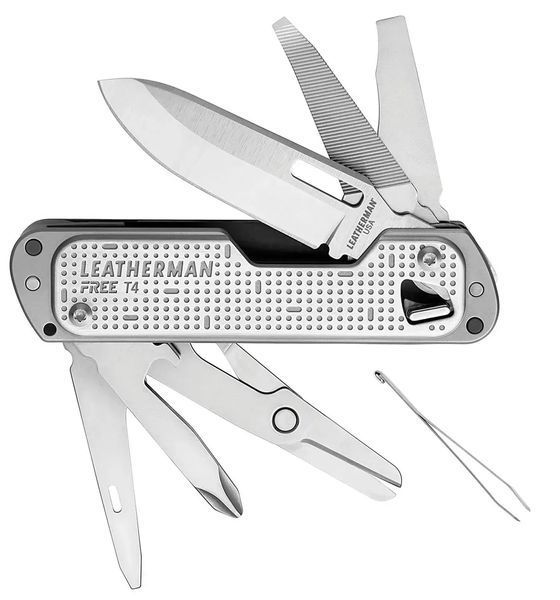 Мультитул Leatherman Free T4 Silver (12 інструментів) 4007806 фото