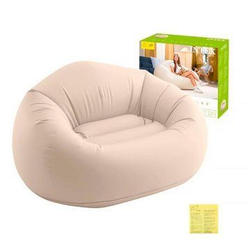 Надувное велюровое кресло 137х127х74см Beanless Bag Chair, Intex 66505 66505 фото