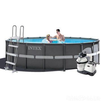 Басейн каркасний Intex 26334, 610-122 см, фільтр-насос, сходи, підстилка, тент 26334 фото