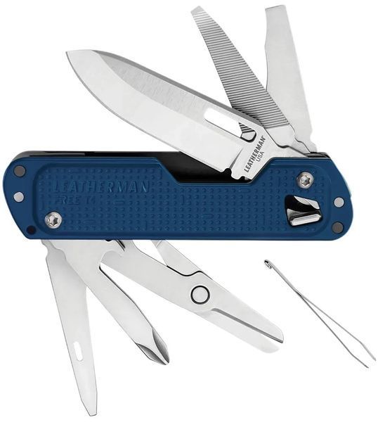 Мультитул Leatherman Free T4 Navy (синій), (12 інструментів) 4008292 фото