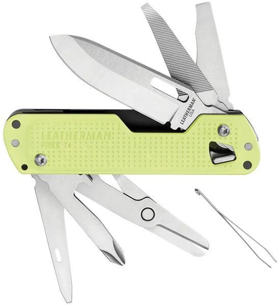 Мультитул Leatherman Free T4 Lunar (салатовий), (12 інструментів) 4008291 фото