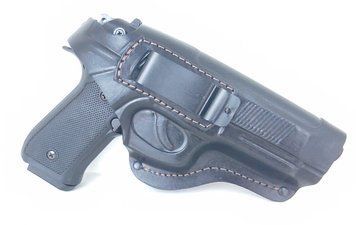 Поясна шкіряна кобура для пістолета Beretta 92, зі скобою (8547) 8547 фото