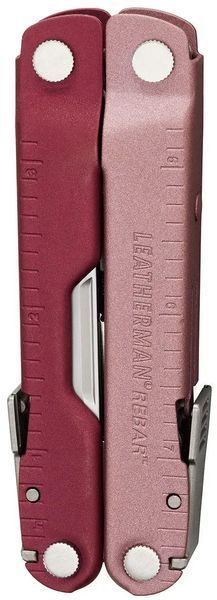 Мультитул Leatherman Rebar Heathered Cranberry (17 інструментів) + нейлоновий чохол S-833317 фото