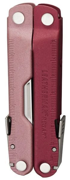 Мультитул Leatherman Rebar Heathered Cranberry (17 інструментів) + нейлоновий чохол S-833317 фото